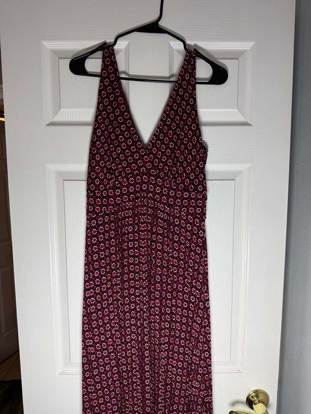 Loft V-Neck Floral Print Maxi Dress Size S